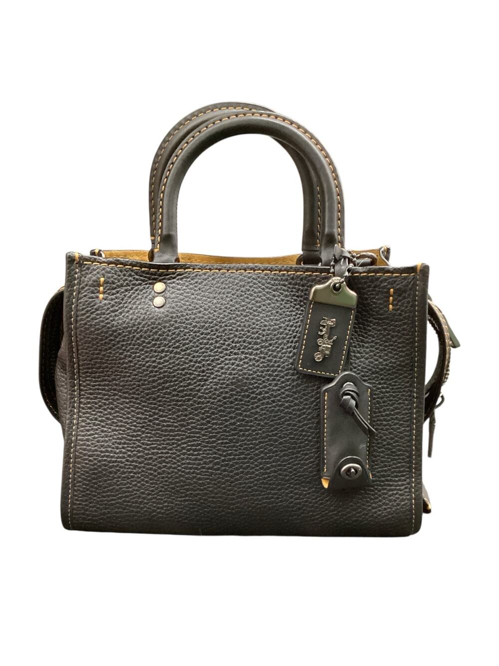 NWT Coach Purse Women 1 Size 1941 Rogue 25 Pebbled Leather Suede Interior Black